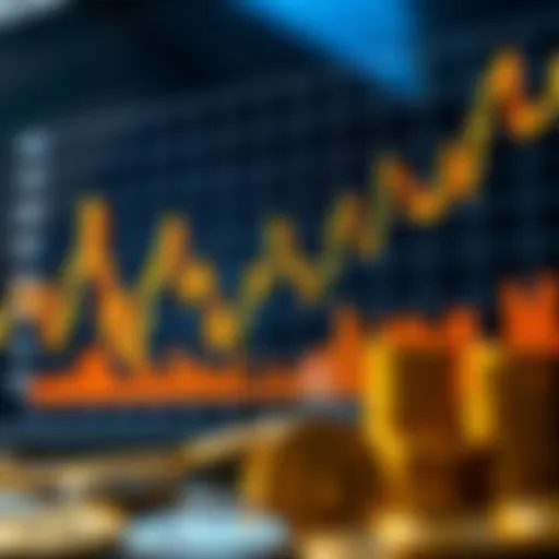 Chart illustrating cryptocurrency price fluctuations