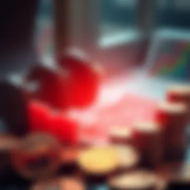 A conceptual image of economic decision-making based on currency analysis