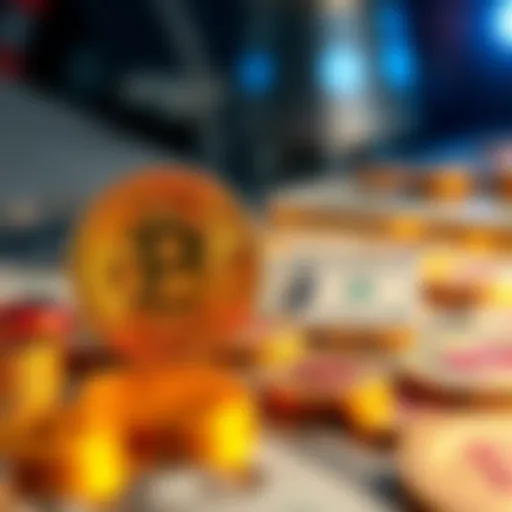 Bitcoin and Dollar Exchange Rate Visual Representation