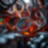 Conceptual representation of blockchain mining