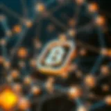 Conceptual illustration of blockchain endpoints in a digital network