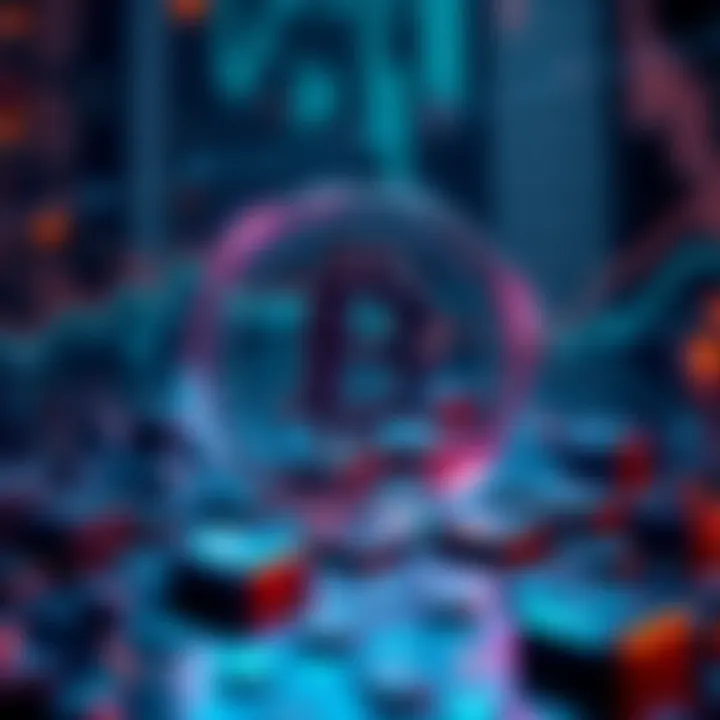 Illustration of blockchain technology integration with finance