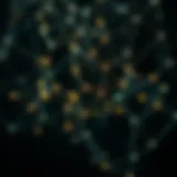 A visual representation of blockchain nodes and their connections