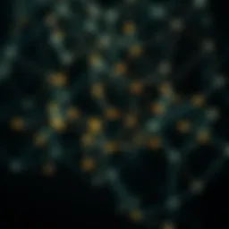 A visual representation of blockchain nodes and their connections