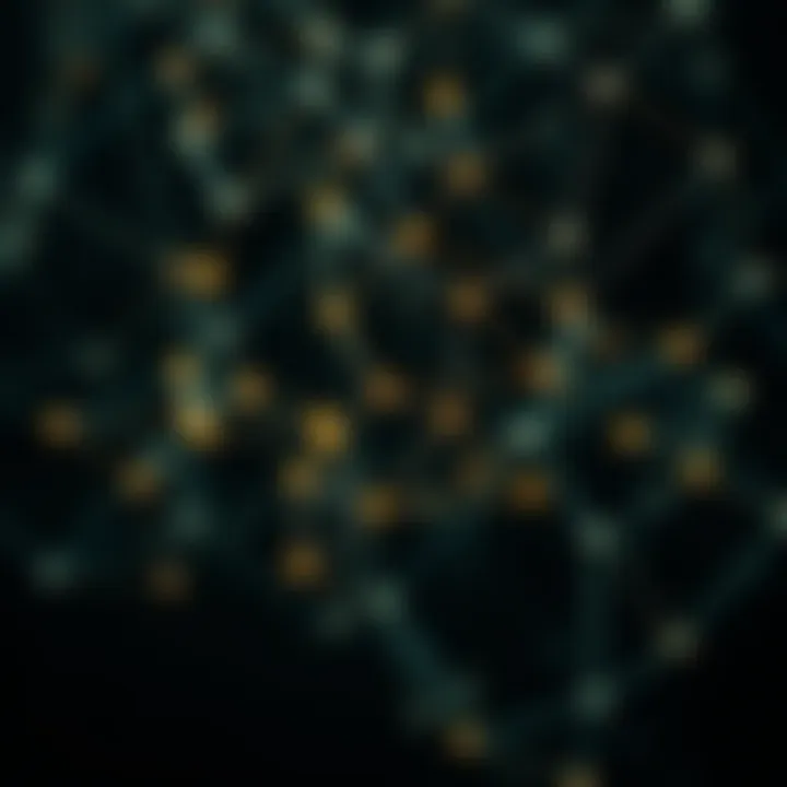 A visual representation of blockchain nodes and their connections