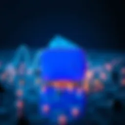 The concept of digital wallets represented by a blue wallet icon