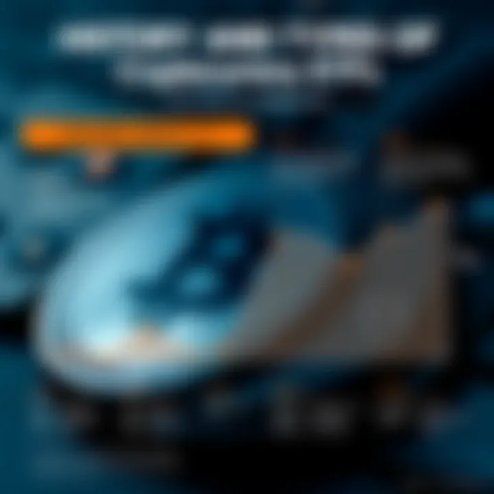 Infographic detailing the history and types of cryptocurrency ETFs