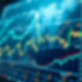 A digital representation of cryptocurrency markets with dynamic graphs.