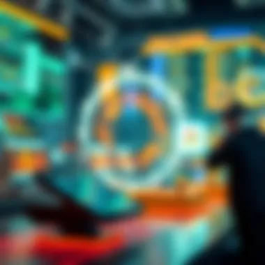 Futuristic representation of DApp innovations and trends