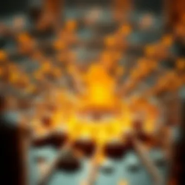 Blockchain technology concept with digital elements