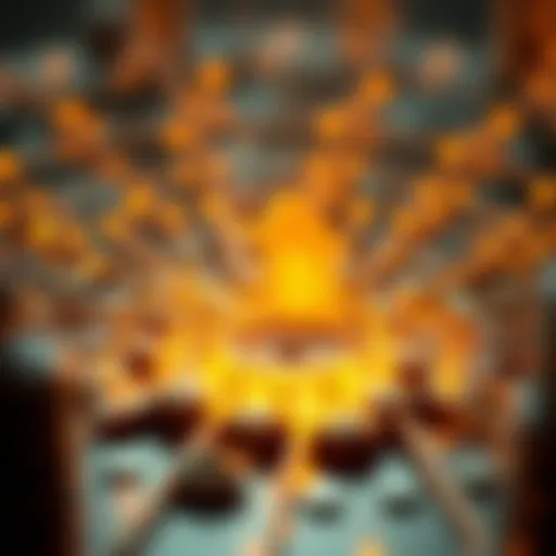 Blockchain technology concept with digital elements