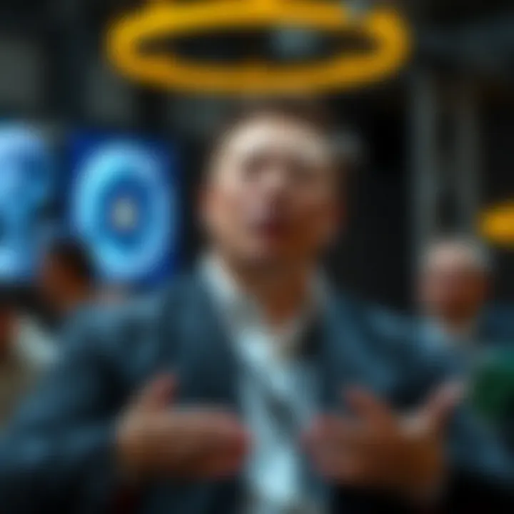 Elon Musk presenting AI advancements