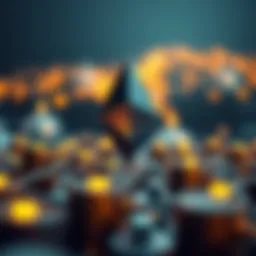 Visual representation of Ethereum blockchain technology