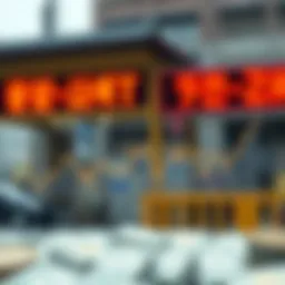 Graph showing historical fluctuations in the exchange rate between the Korean Won and the US Dollar