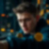 Conceptual depiction of cryptocurrency investment strategies