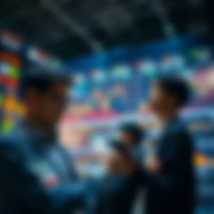 Investors engaging with market data