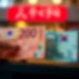 Currency exchange representation between KZT and KRW