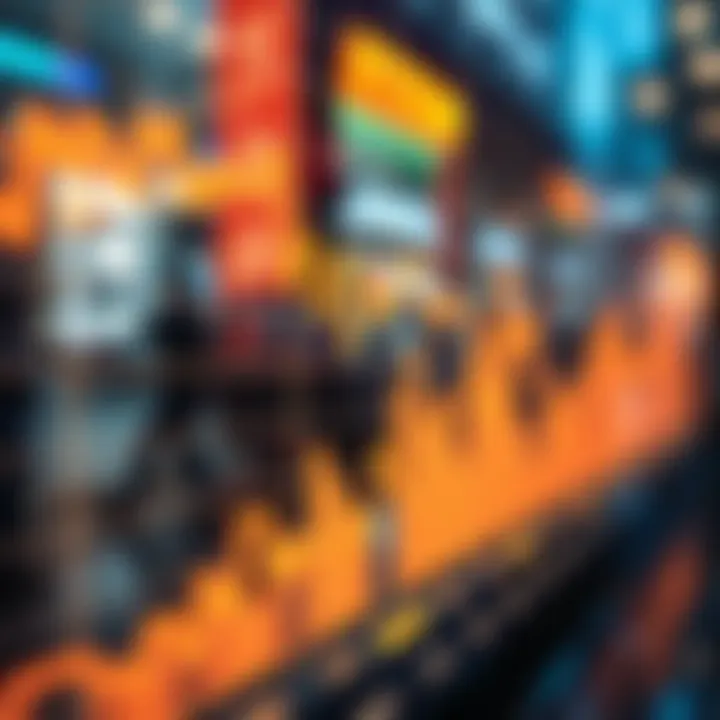 Dynamic market volatility chart for digital assets