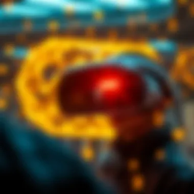 Visual representation of virtual reality integration with blockchain technology