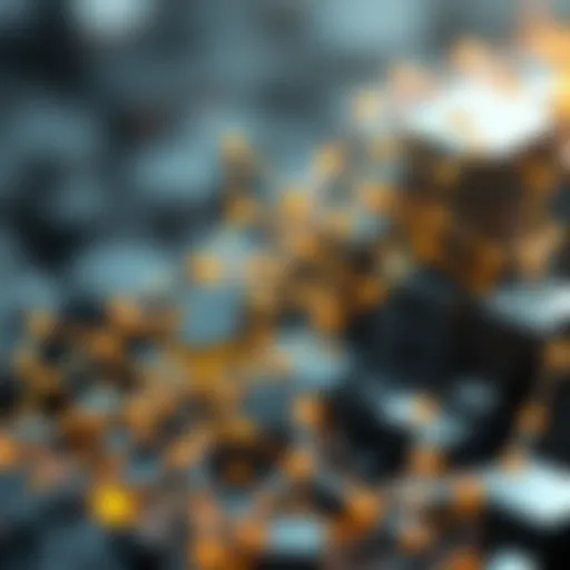 An abstract representation of blockchain technology