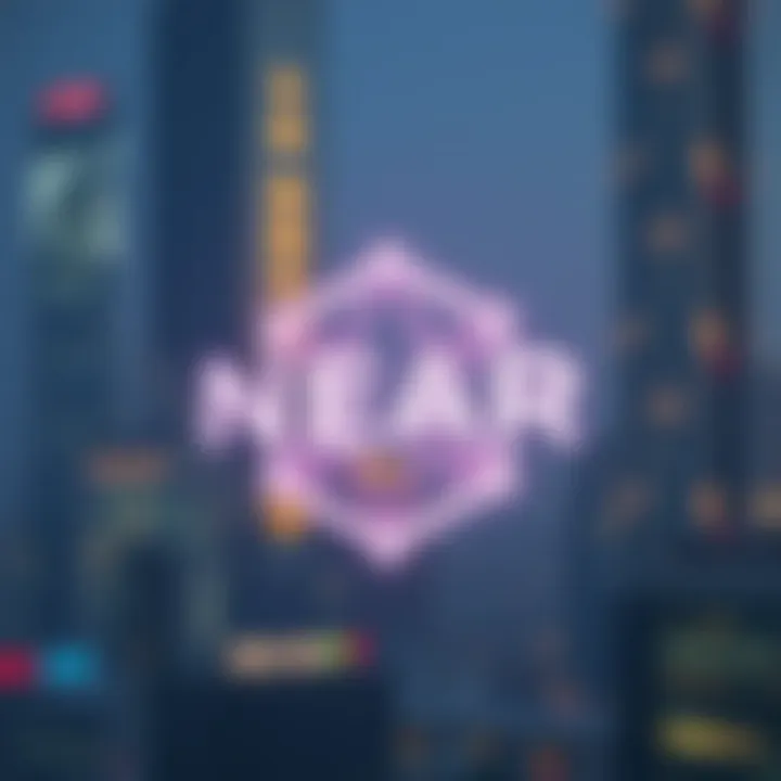 A futuristic representation of the NEAR Protocol logo symbolizing innovation in blockchain technology