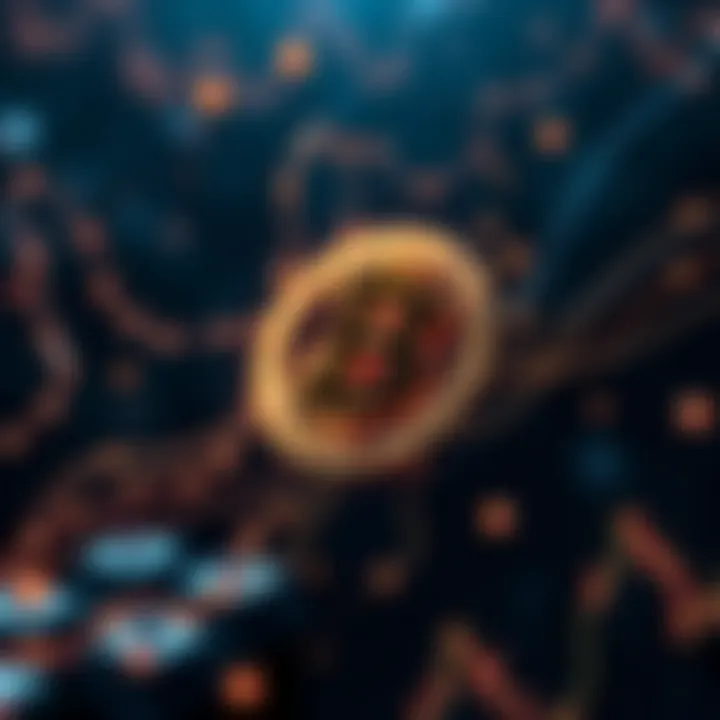 Conceptual representation of blockchain technology