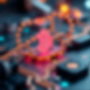 Blockchain technology illustration