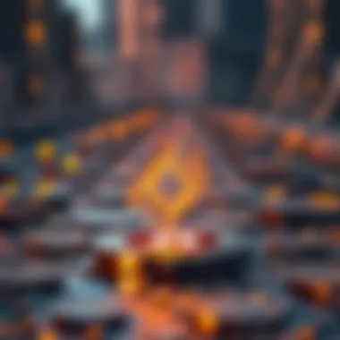 Visual representation of blockchain technology