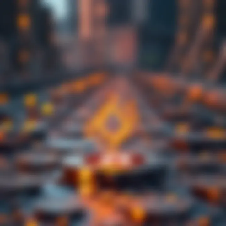 Visual representation of blockchain technology