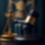Ripple logo with a gavel symbolizing legal proceedings