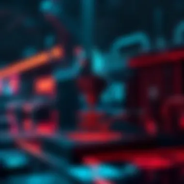 Artistic representation of smart contracts in action