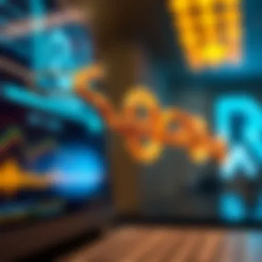 Concept illustration of smart links in digital communication