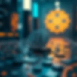 Innovative blockchain technology representation