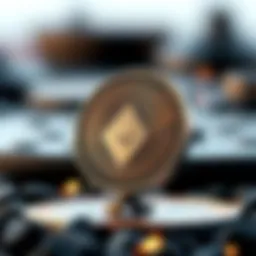 Conceptual illustration of Tether cryptocurrency