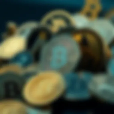 A Showcase of Prominent Cryptocurrencies Diverse cryptocurrency symbols