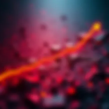 A clear upward trend line showing market growth