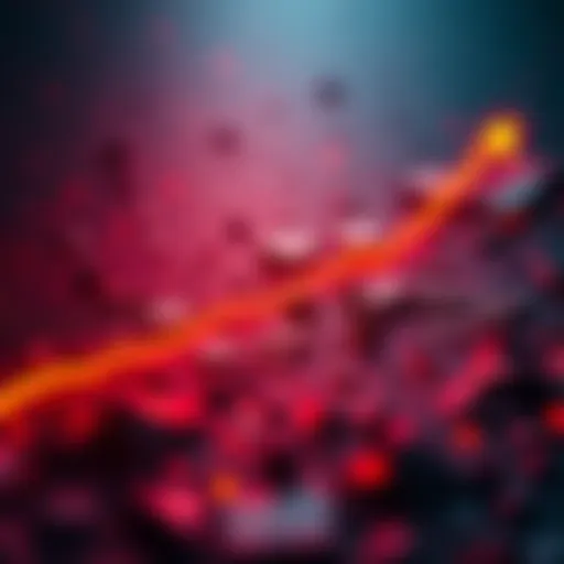 A clear upward trend line showing market growth