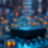 Conceptual illustration of blockchain technology