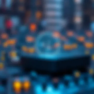 Conceptual illustration of blockchain technology