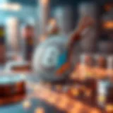 Visual representation of blockchain technology in asset management