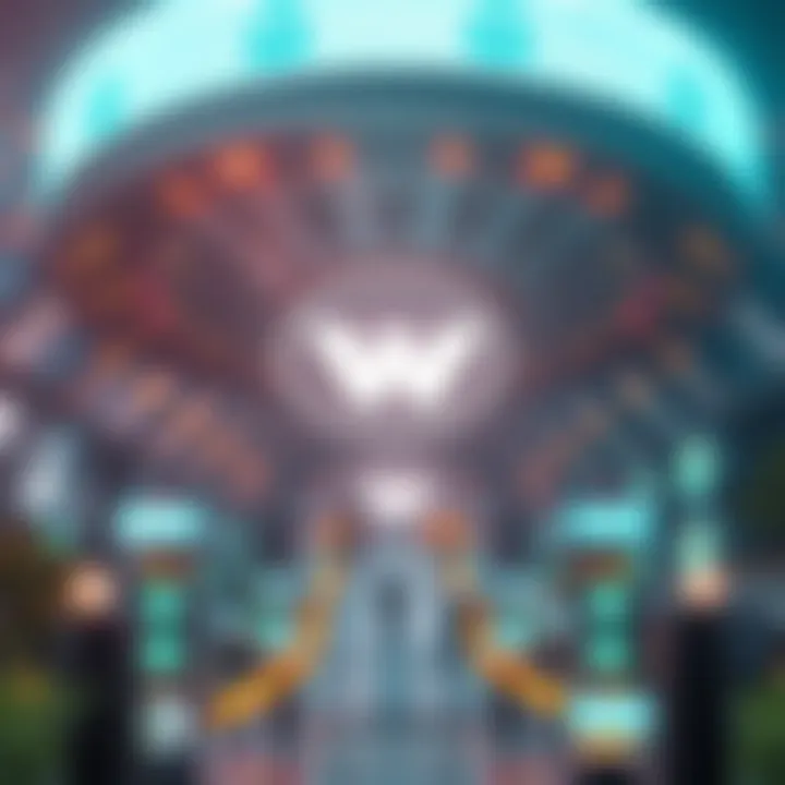 A futuristic representation of the WemixFi blockchain ecosystem