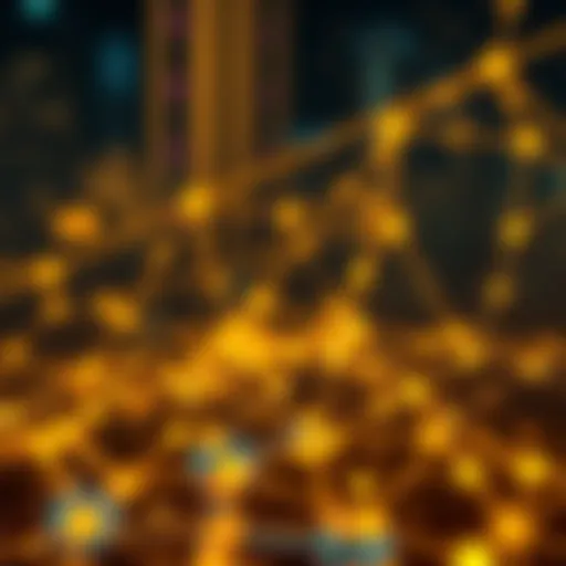 A futuristic blockchain network illustration